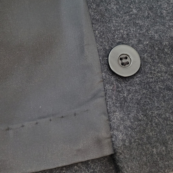 Kristen Blake Women's Wool Cashmere Blend Single Breasted Gray Top Coat - Size S - Picture 13 of 13